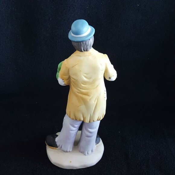 Emmett Kelly Circus Clown Figurine Hobo Cabbage Stool Horn Trunk Lot 3 - Picture 8 of 11